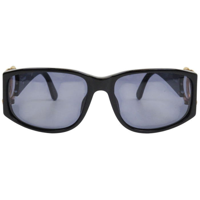 CHANEL 
COCO CC Logo Eyewear Gold-Colored Metal 
Coco Mark Sunglasses