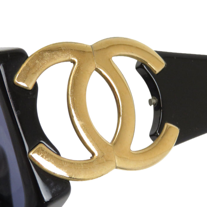 CHANEL 
COCO CC Logo Eyewear Gold-Colored Metal 
Coco Mark Sunglasses