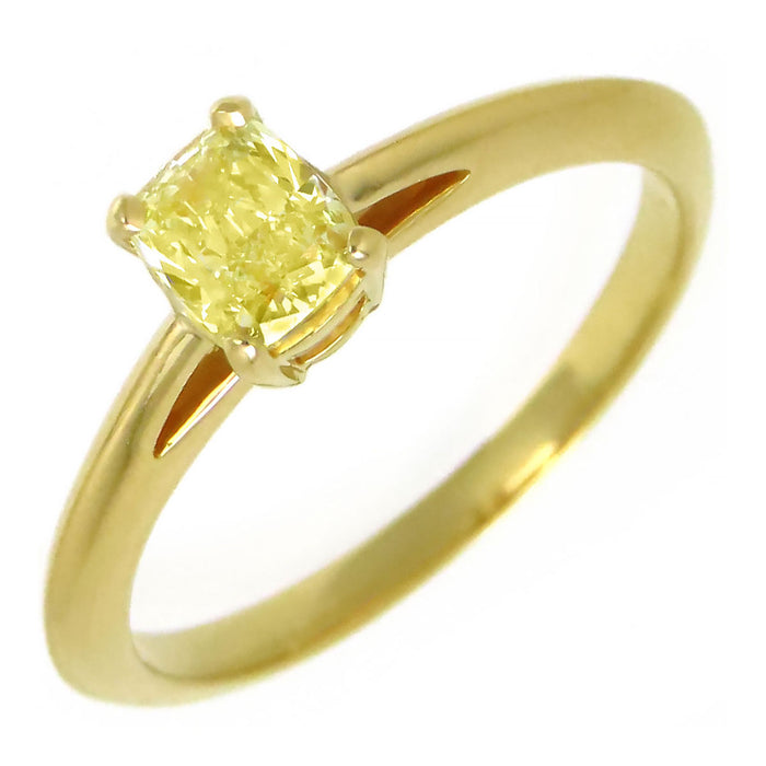 TIFFANY&Co.  
Solitaire Cushion Cut Yellow Diamond Ring