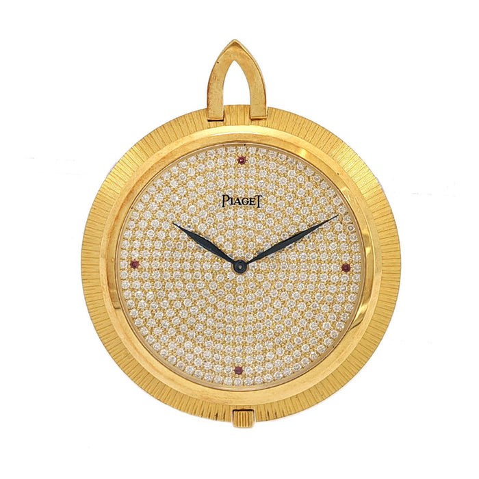 PIAGET 
Montre de poche Cal.9P2 pavée de diamants