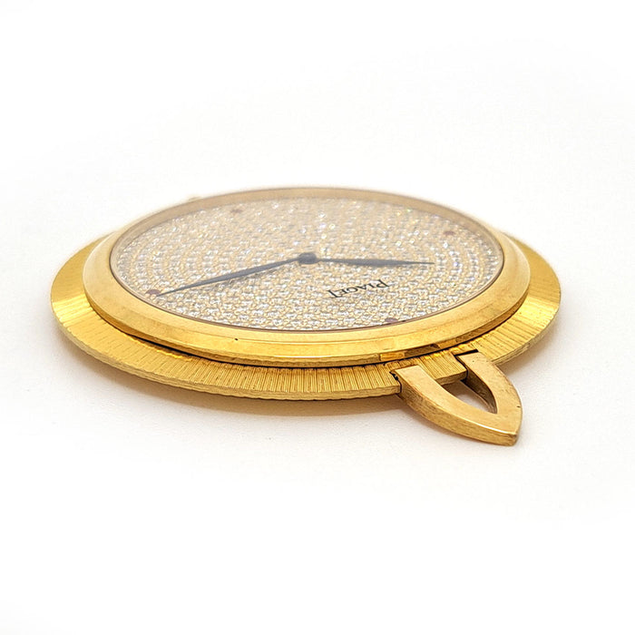 PIAGET 
Montre de poche Cal.9P2 pavée de diamants