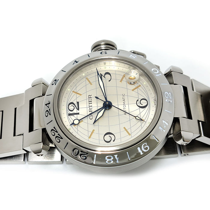 CARTIER  
Pasha C Meridian GMT Overhauled  
With Warranty Card