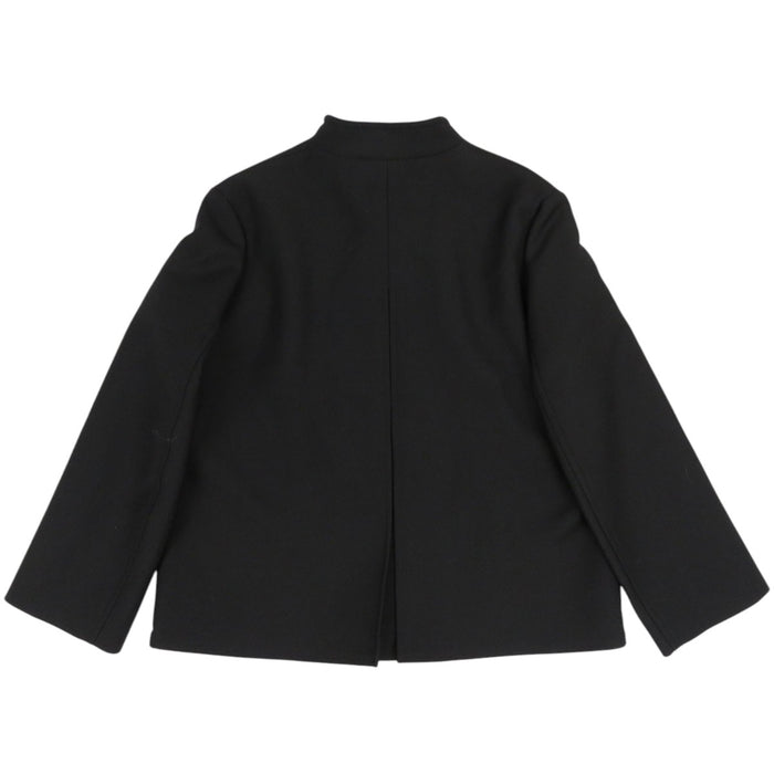 HERMES 
H アッシュ Chaine d'Ancre ジップアップ シルバー金具 ウール 
シェーヌダンクル ノーカラー ジャケット