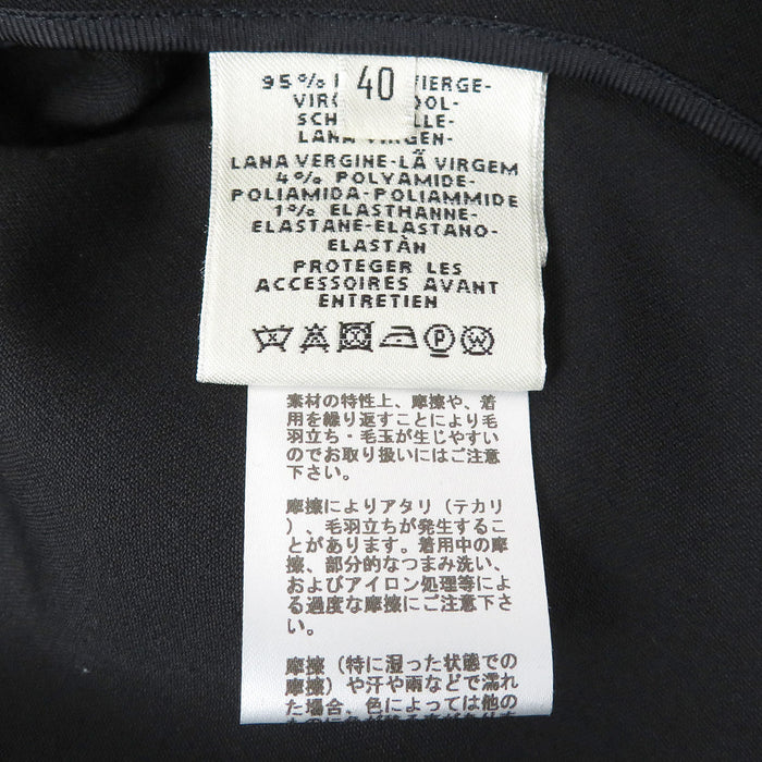 HERMES 
H アッシュ Chaine d'Ancre ジップアップ シルバー金具 ウール 
シェーヌダンクル ノーカラー ジャケット