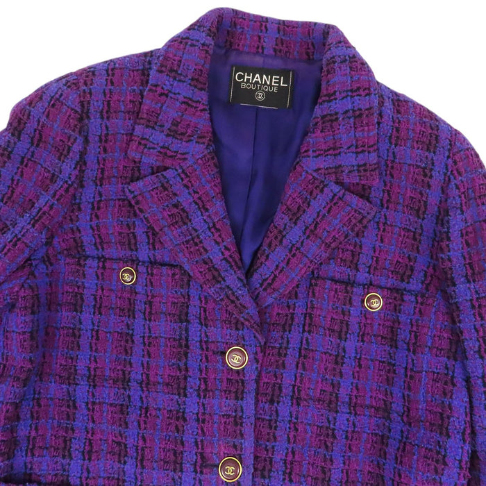 CHANEL 
COCO CC ココボタン ウール ベルト チェーン 
ココマーク ツイード ジャケット