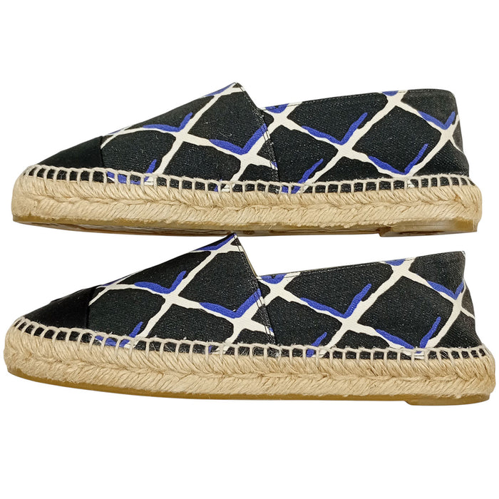 CHANEL  
COCO CC Flat Shoes Canvas  
Coco Mark Espadrille Slip-Ons
