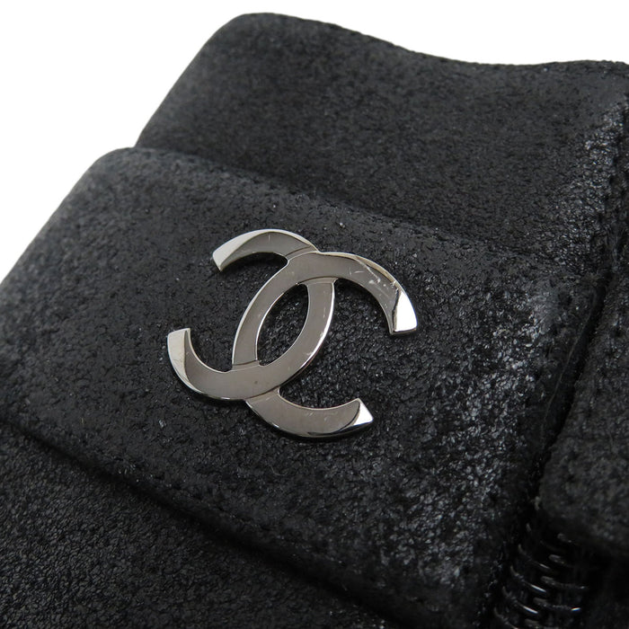 CHANEL 
COCO CC ロゴ スウェード 
ココマーク サイドジップ ショートブーツ