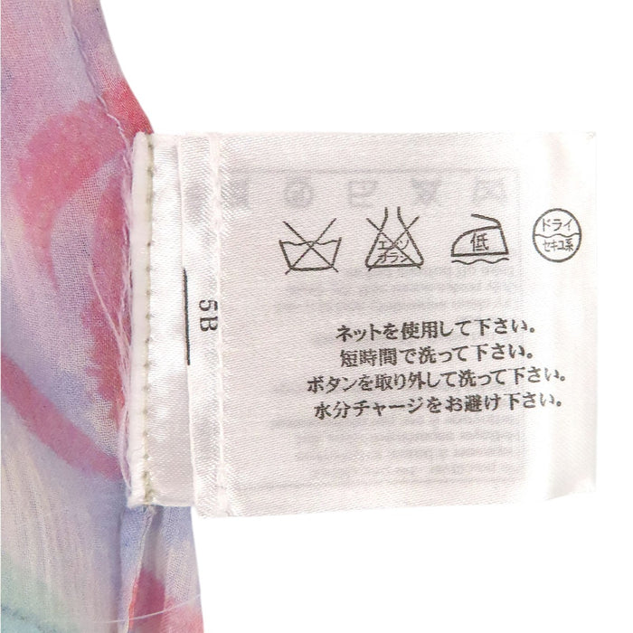 CHANEL 
COCO CC ココボタン ロゴ 水彩柄 シースルー 
ココマーク シフォン ブラウス