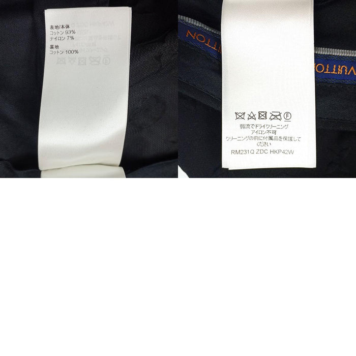 LOUIS VUITTON  
LV Center Pleats Cotton  
Monogram Embossed Slacks Pants