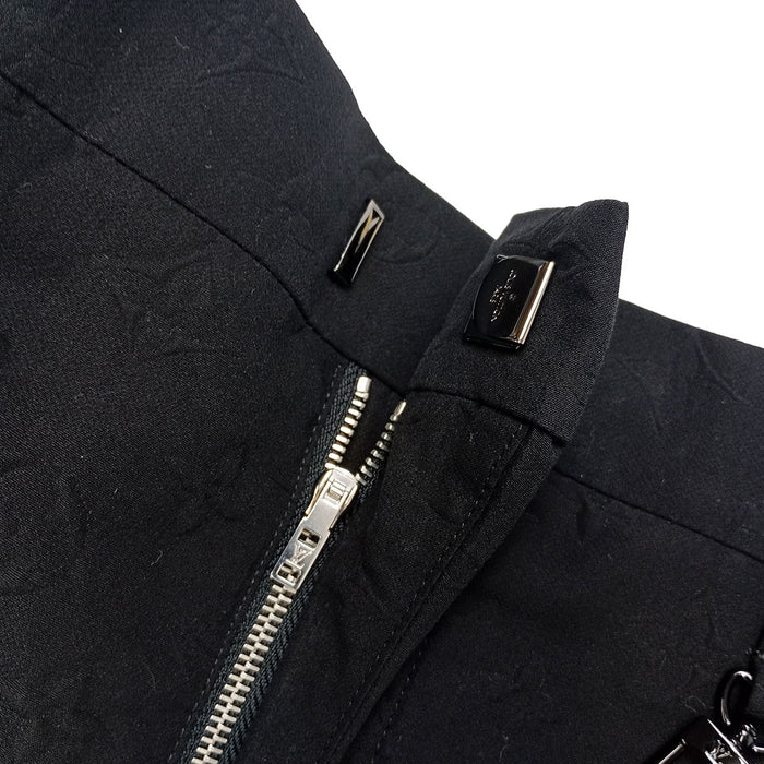 LOUIS VUITTON  
LV Center Pleats Cotton  
Monogram Embossed Slacks Pants