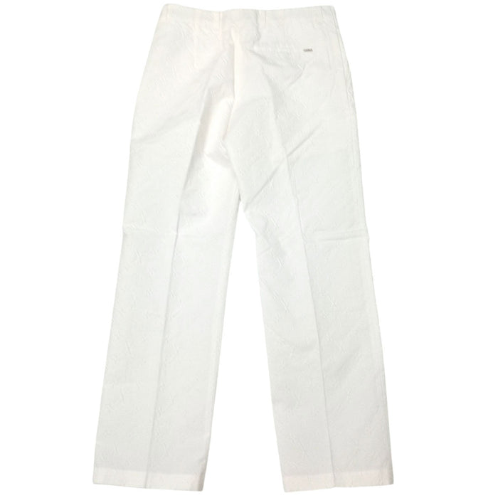 LOUIS VUITTON  
LV Center Pleats Cotton  
Monogram Embossed Slacks Pants