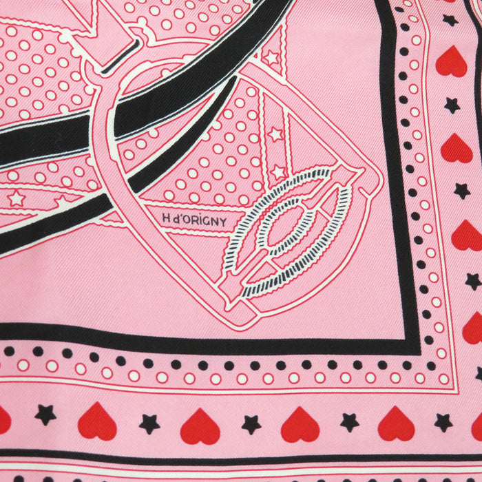 HERMES  
Bandana Heart Star Silk Large Square  
Carré 70 Grand Manege Scarf