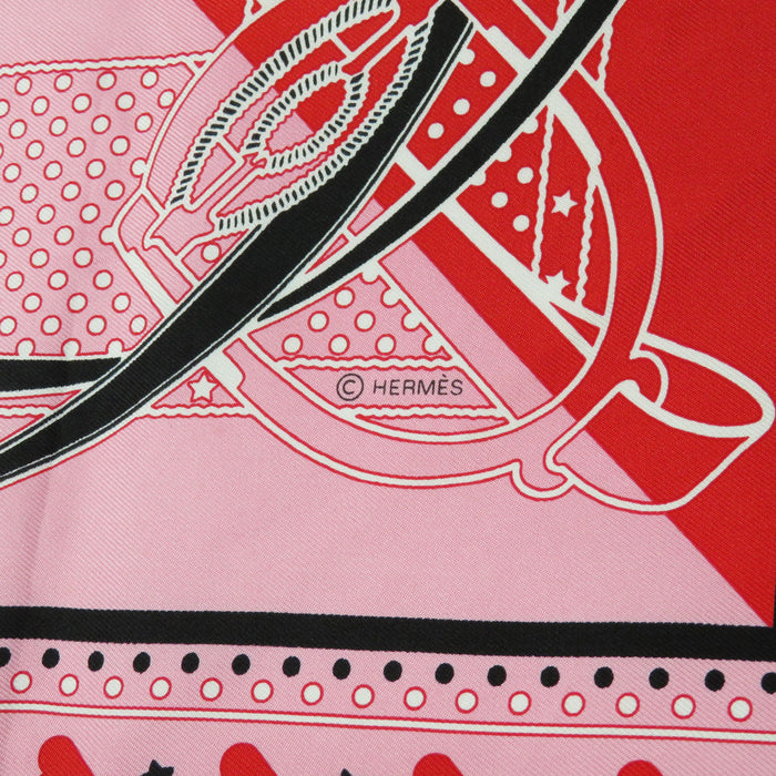 HERMES  
Bandana Heart Star Silk Large Square  
Carré 70 Grand Manege Scarf