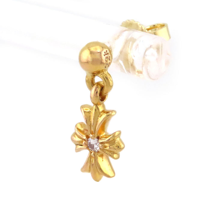 CHROME HEARTS 
22K TNY E CH PLS DIA 片耳用 イエローゴールド 
タイニーE CHプラス ドロップ ダイヤ ピアス