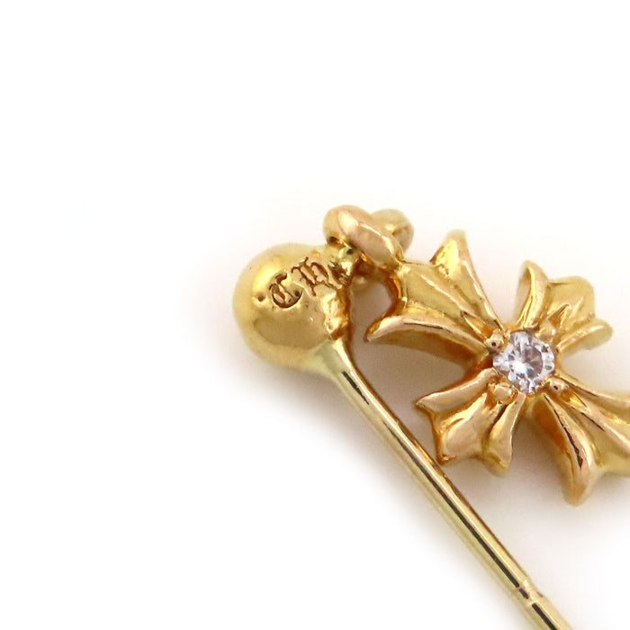 CHROME HEARTS 
22K TNY E CH PLS DIA orecchino singolo oro giallo 
Orecchino a goccia Tiny E CH Plus diamante