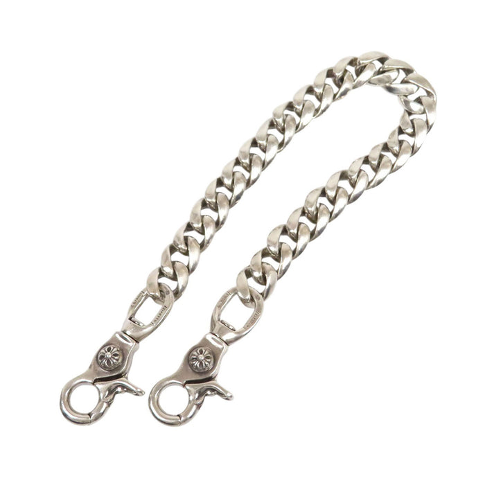 CHROME HEARTS  
十字球 CH加號 銀飾  
2夾 短款 經典鏈節 錢包鍊