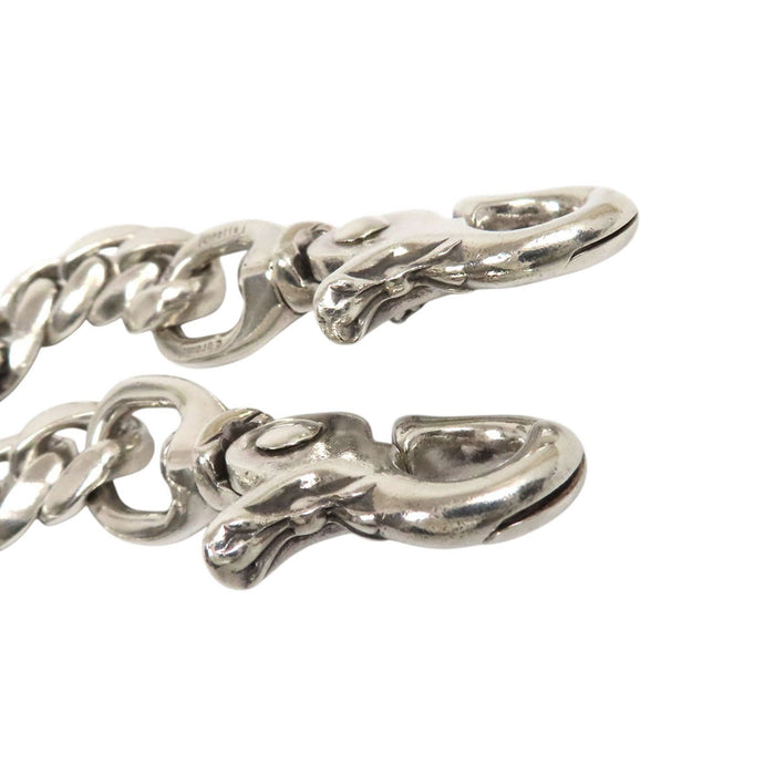 CHROME HEARTS  
十字球 CH加號 銀飾  
2夾 短款 經典鏈節 錢包鍊