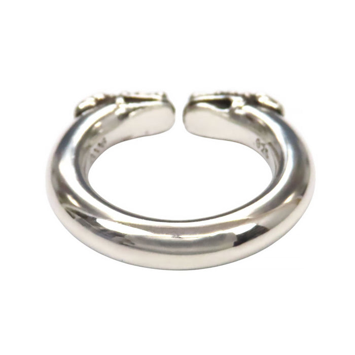 CHROME HEARTS 
CH DOUBLE DOG RING Silver 2006 Engraving 
Double Dog Ring