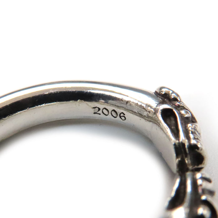 CHROME HEARTS 
CH DOUBLE DOG RING Silver 2006 Engraving 
Double Dog Ring