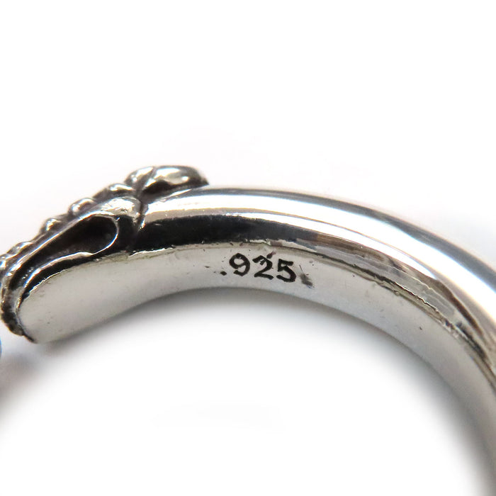 CHROME HEARTS 
CH DOUBLE DOG RING Silver 2006 Engraving 
Double Dog Ring