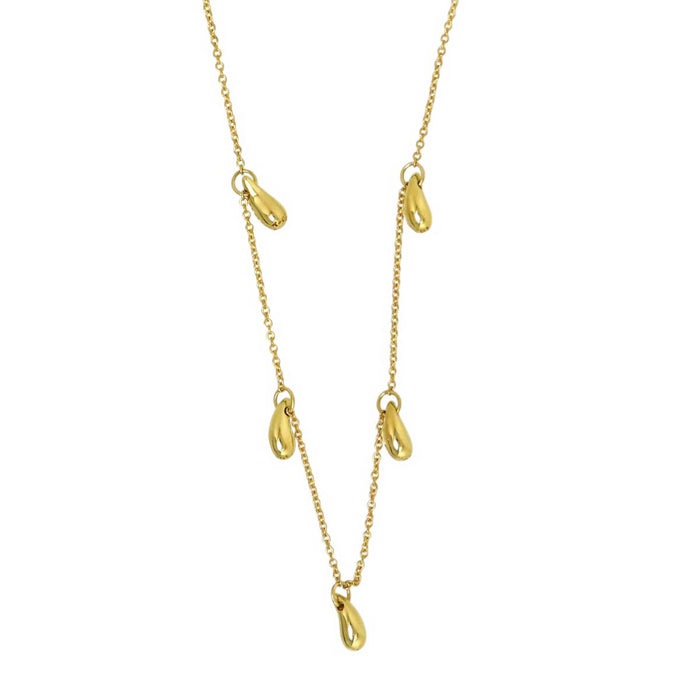 TIFFANY&Co.  
水滴形项链 5个吊饰