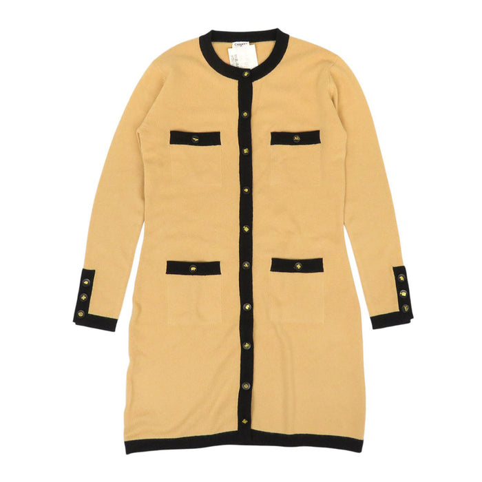 CHANEL 
COCO CC 94A Turtle Camellia Clover Lion 
Coco Mark Vintage Cashmere Long Cardigan