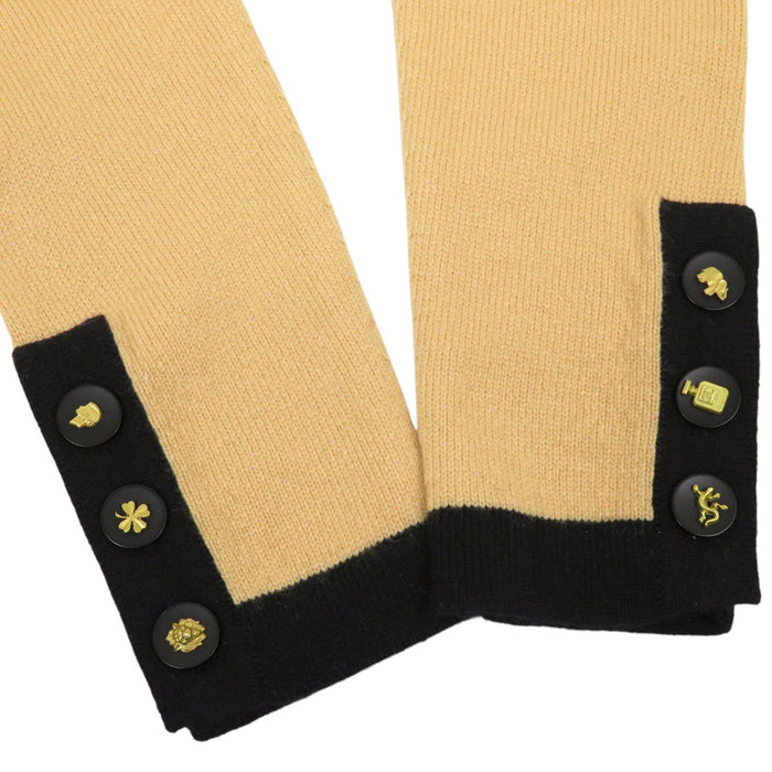 CHANEL 
COCO CC 94A Turtle Camellia Clover Lion 
Coco Mark Vintage Cashmere Long Cardigan