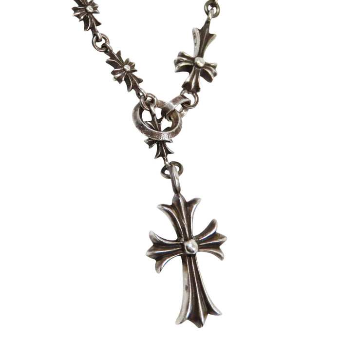CHROME HEARTS  
CHKE CHN TNYE W CH CRS  
Tiny E 粗链玫瑰念珠项链 24英寸