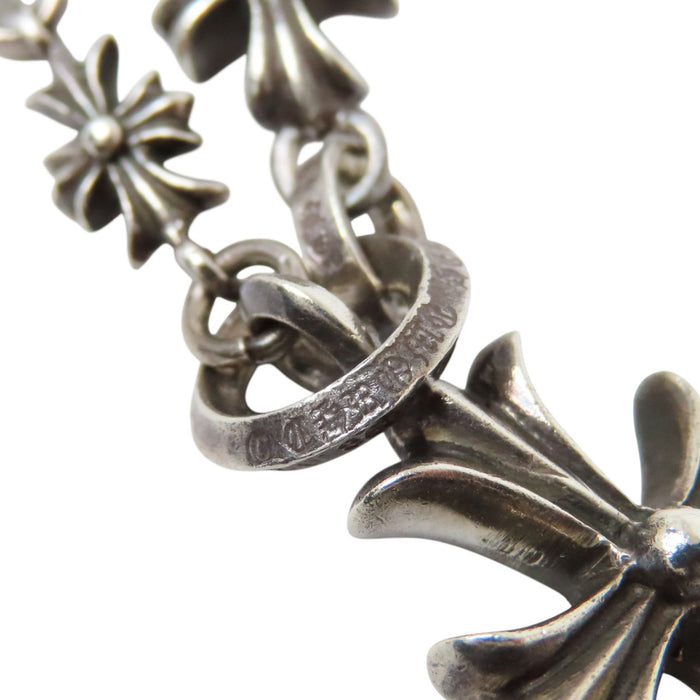 CHROME HEARTS  
CHKE CHN TNYE W CH CRS  
Tiny E 粗链玫瑰念珠项链 24英寸