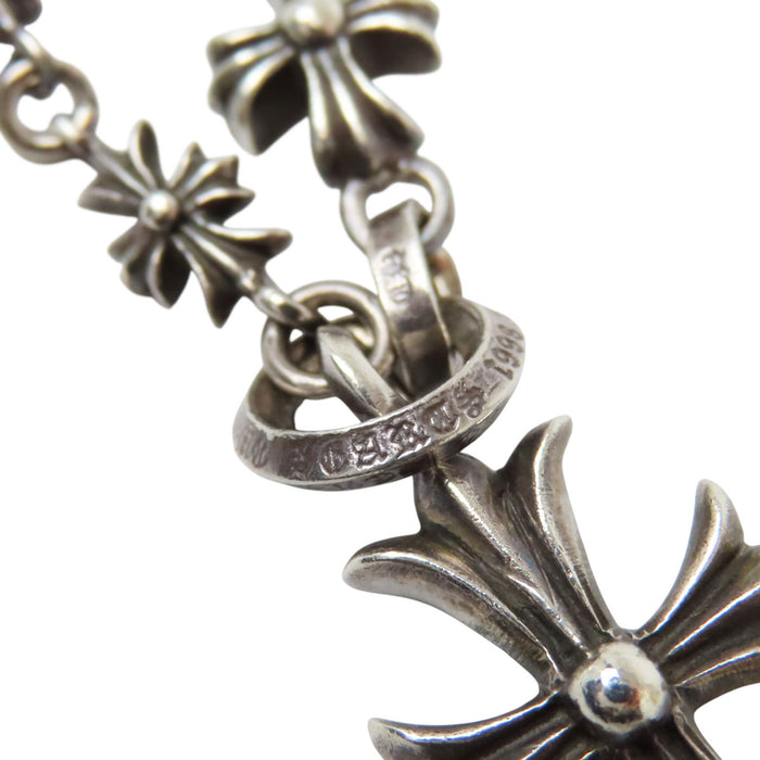 CHROME HEARTS  
CHKE CHN TNYE W CH CRS  
Tiny E 粗链玫瑰念珠项链 24英寸