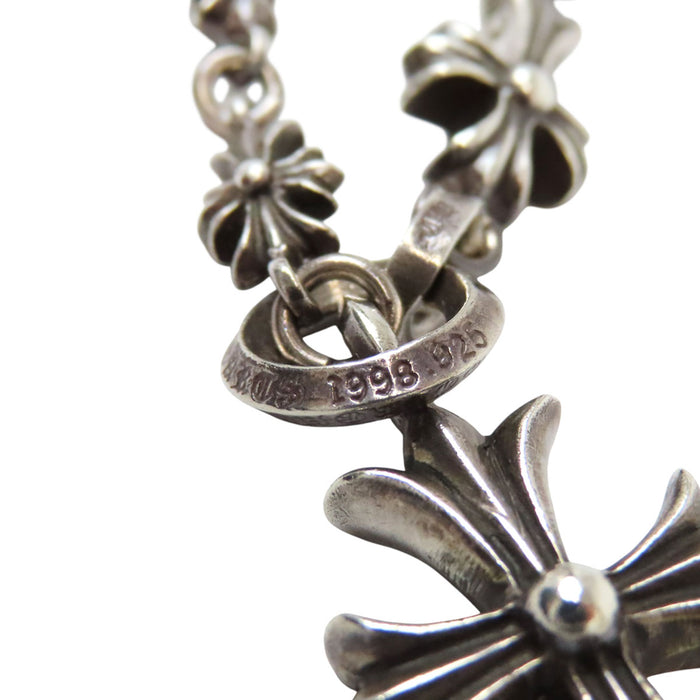 CHROME HEARTS  
CHKE CHN TNYE W CH CRS  
Tiny E 粗链玫瑰念珠项链 24英寸