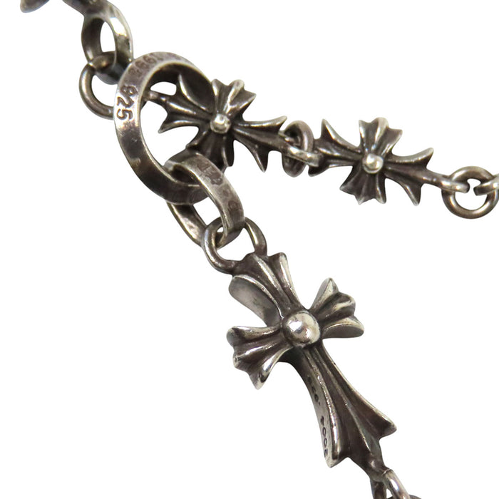 CHROME HEARTS  
CHKE CHN TNYE W CH CRS  
Tiny E 粗链玫瑰念珠项链 24英寸