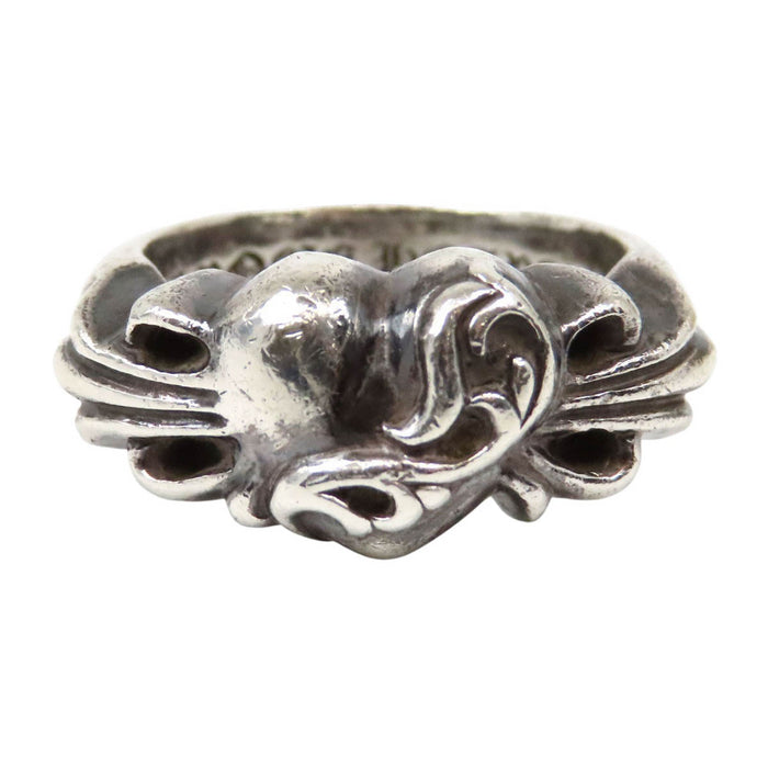 CHROME HEARTS  
CH FLRL CRS HRT Silver  
Floral Heart Ring