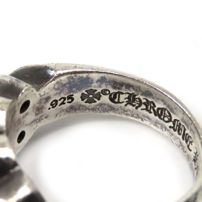 CHROME HEARTS  
CH FLRL CRS HRT 銀色  
花卉心形戒指