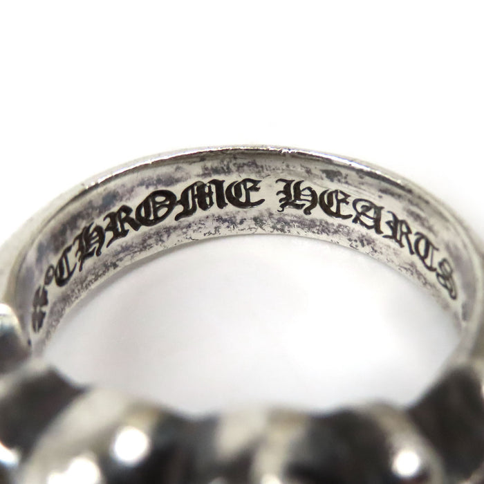 CHROME HEARTS  
CH FLRL CRS HRT 銀色  
花卉心形戒指