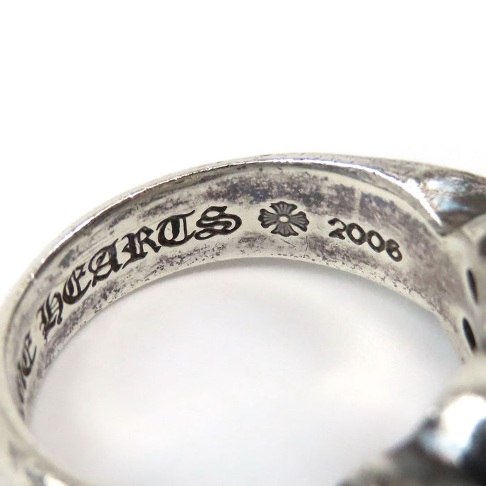CHROME HEARTS  
CH FLRL CRS HRT 銀色  
花卉心形戒指