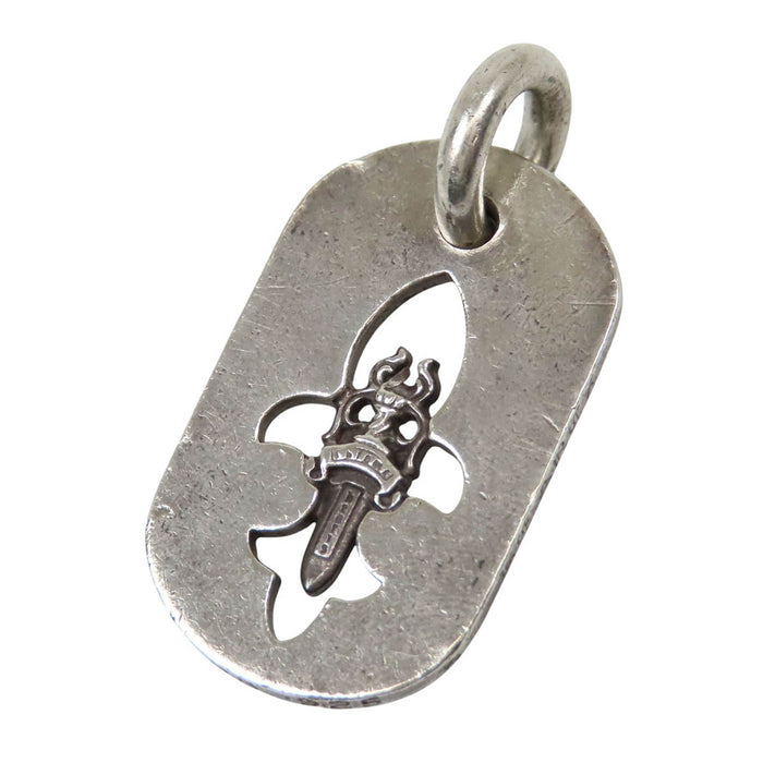 CHROME HEARTS  
CH D TAG 銀 1998  
鏤空喇叭匕首 狗牌 小款