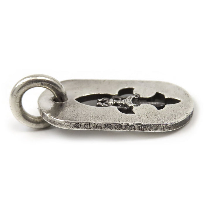 CHROME HEARTS 
CH D TAG シルバー 1998 
カットアウト フレアダガー ドッグタグ スモール