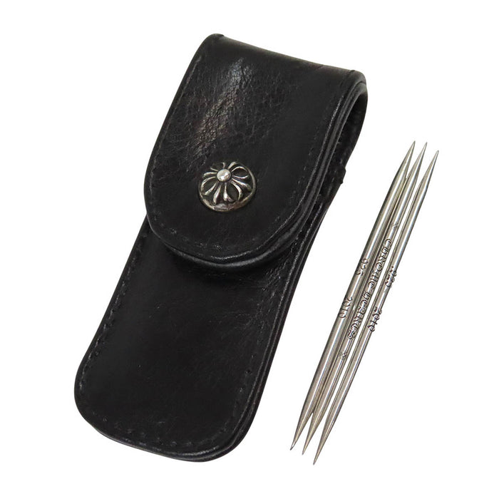 CHROME HEARTS 
2010年クリスマスノベルティ クロスボール シルバー 
シルバー トゥースピック ケース付き