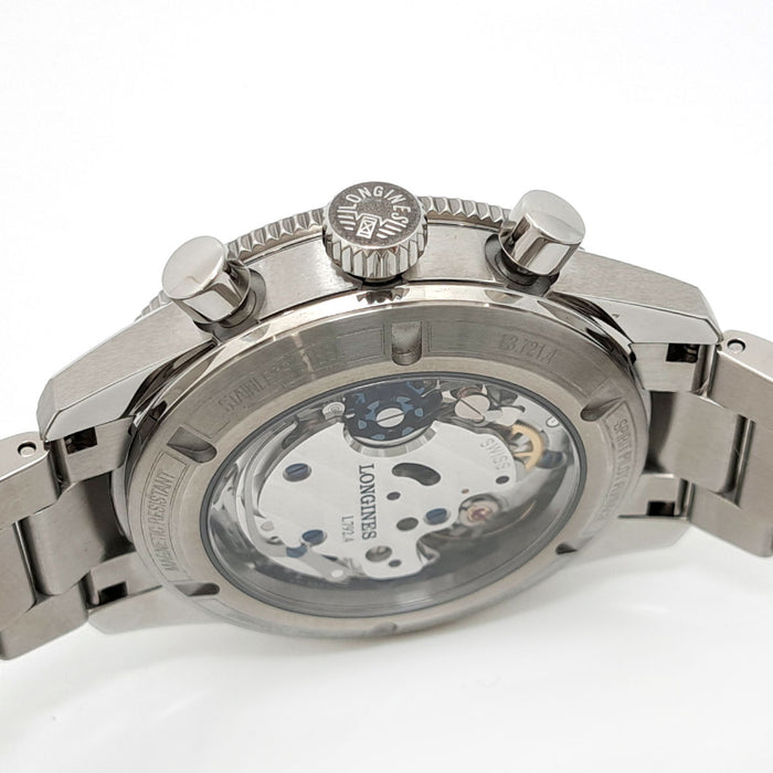 浪琴  
精神 飛行員 返航計時碼錶  
附盒