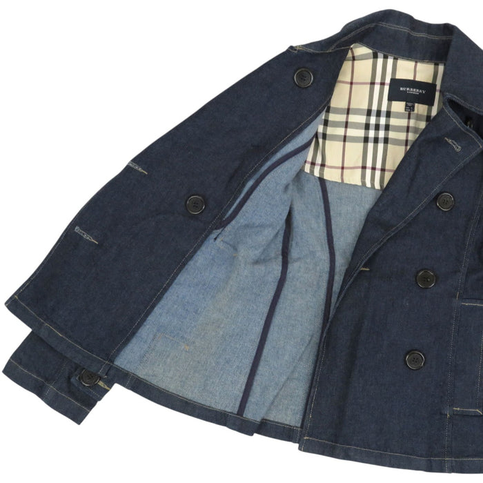 BURBERRY  
标志钮扣 棉质  
牛仔布 P大衣