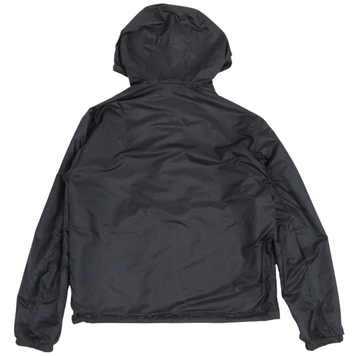 FENDI Giacca a vento reversibile con cappuccio e zip, patch logo