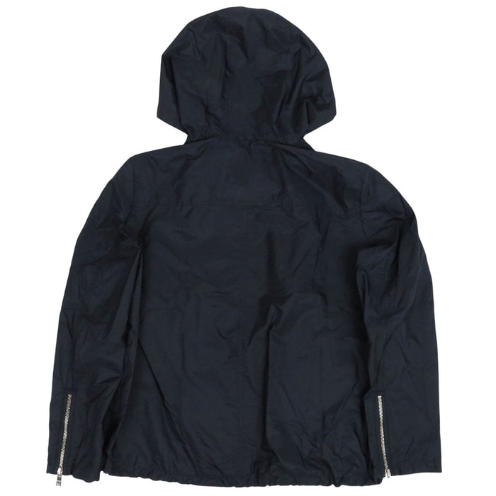 PRADA  
Triangle Logo Plate Zip-Up Hooded  
Triangle Logo Nylon Jacket