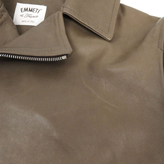 EMMETI 
EMMETI ジップアップ 
ラムレザー ダブル ライダース ジャケット