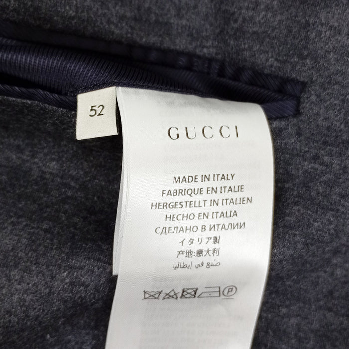 GUCCI  
標誌花卉刺繡羊毛夾克