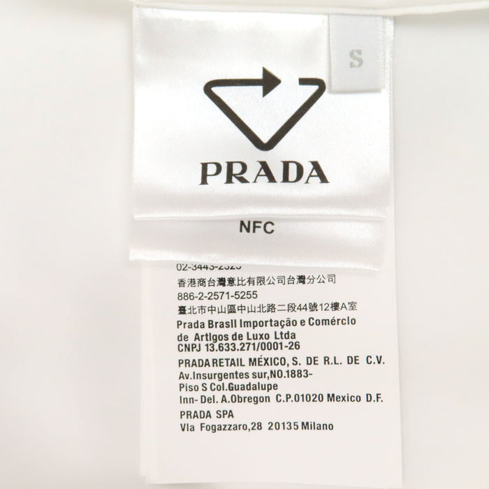 PRADA  
Triangle Plate Cotton  
Triangle Logo Color Poplin Shirt