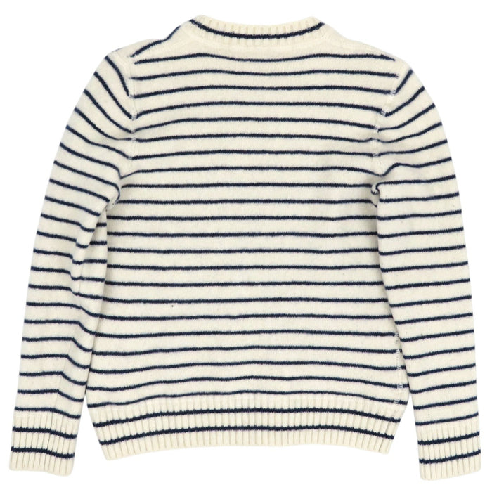 PRADA  
Mélange laine et cachemire  
Pull rayé à logo