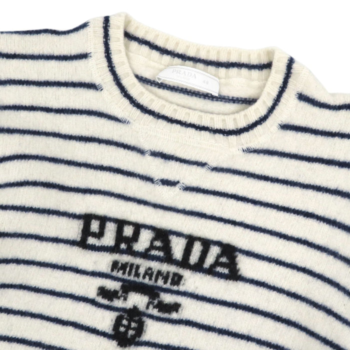 PRADA  
羊毛混纺 羊绒混纺  
标志条纹针织衫