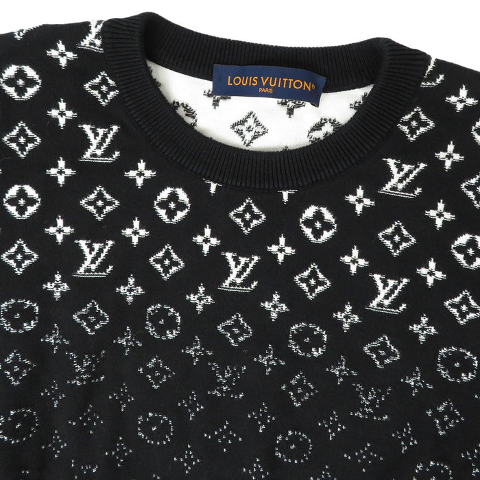 LOUIS VUITTON 
LV ロゴ グラデーション 
モノグラム グラディエント クルーネック コットン ニット