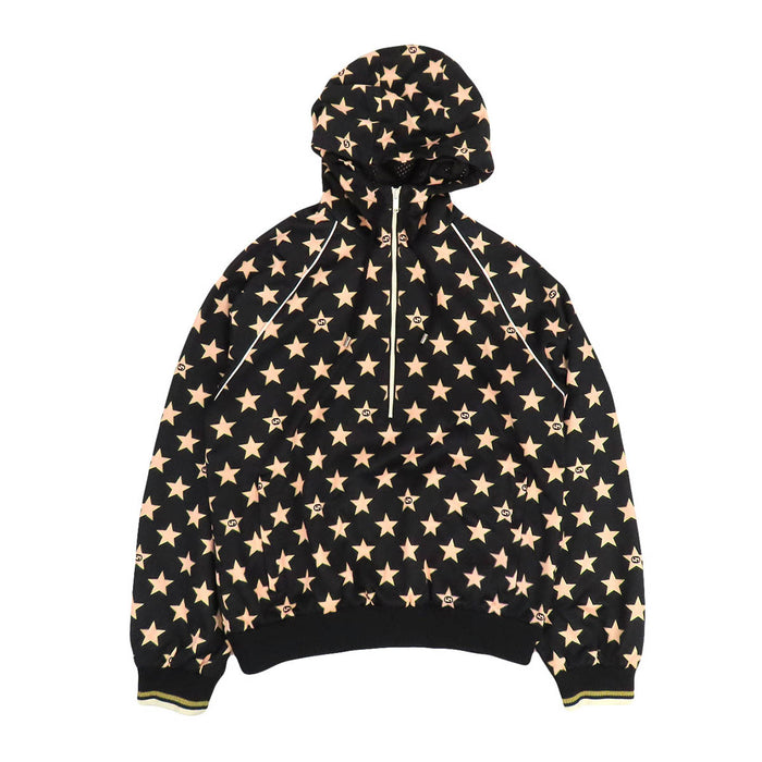 GUCCI 
Sweat en maille à motif étoile et logo GG 
Sweat à capuche demi-fermeture éclair étoile